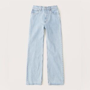 Abercrombie and Fitch High Rise 90s Relaxed Jean- color : Light. Sizes 8S and 8R